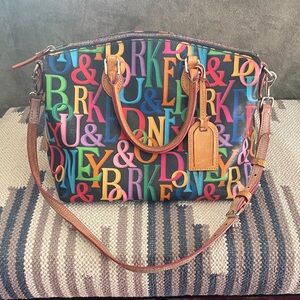 Dooney & Bourke Multicolor Letter Print Shoulder Bag